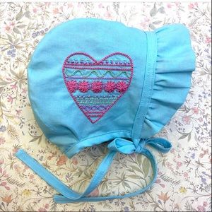 Handmade embroidered bonnet